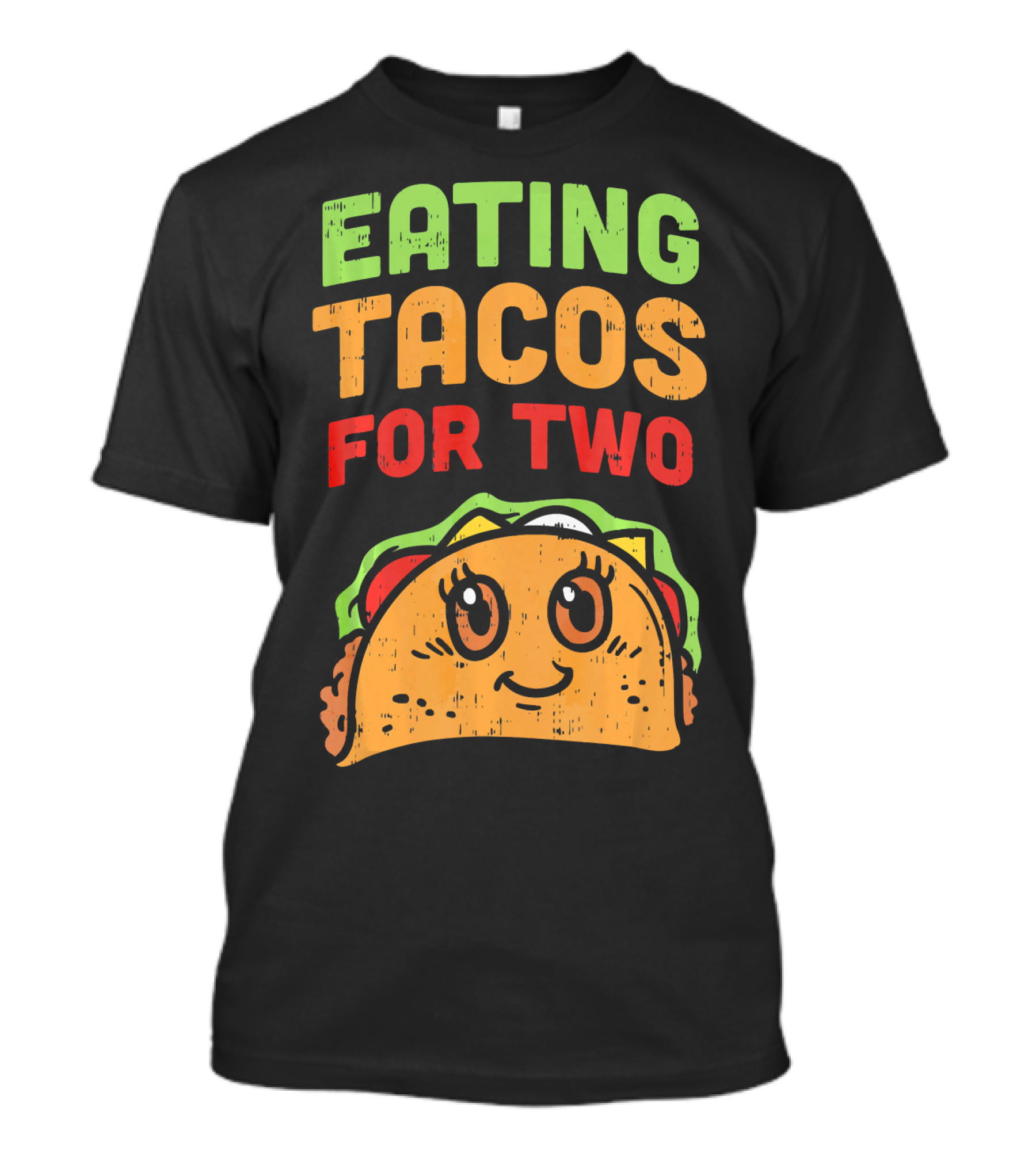 Eating Tacos For Two Cute Taco Character Pregnancy Announcement T-Shirt