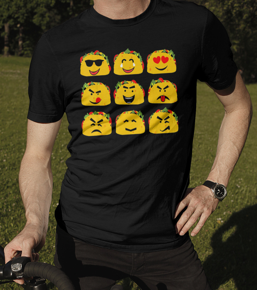 Cinco De Mayo Taco Emoji Faces Mexican Fun T-Shirt