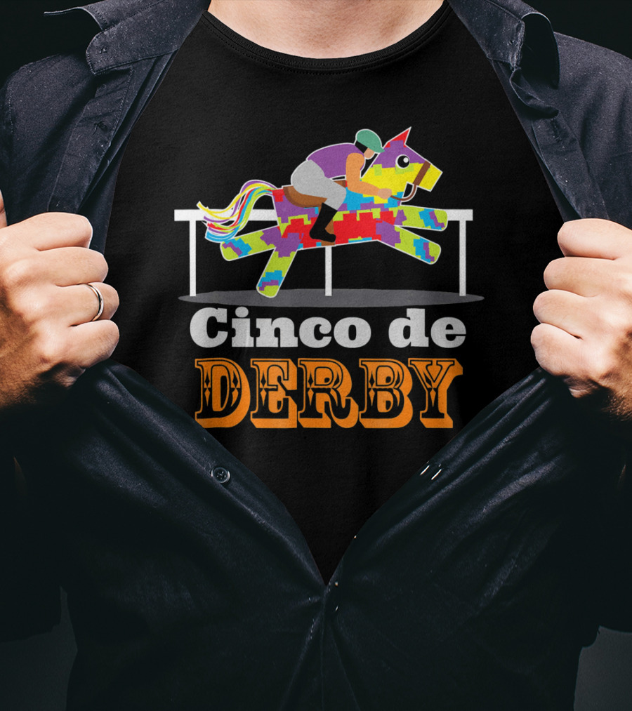 Cinco De Derby Pinata Horse Racing Jockey T-Shirt
