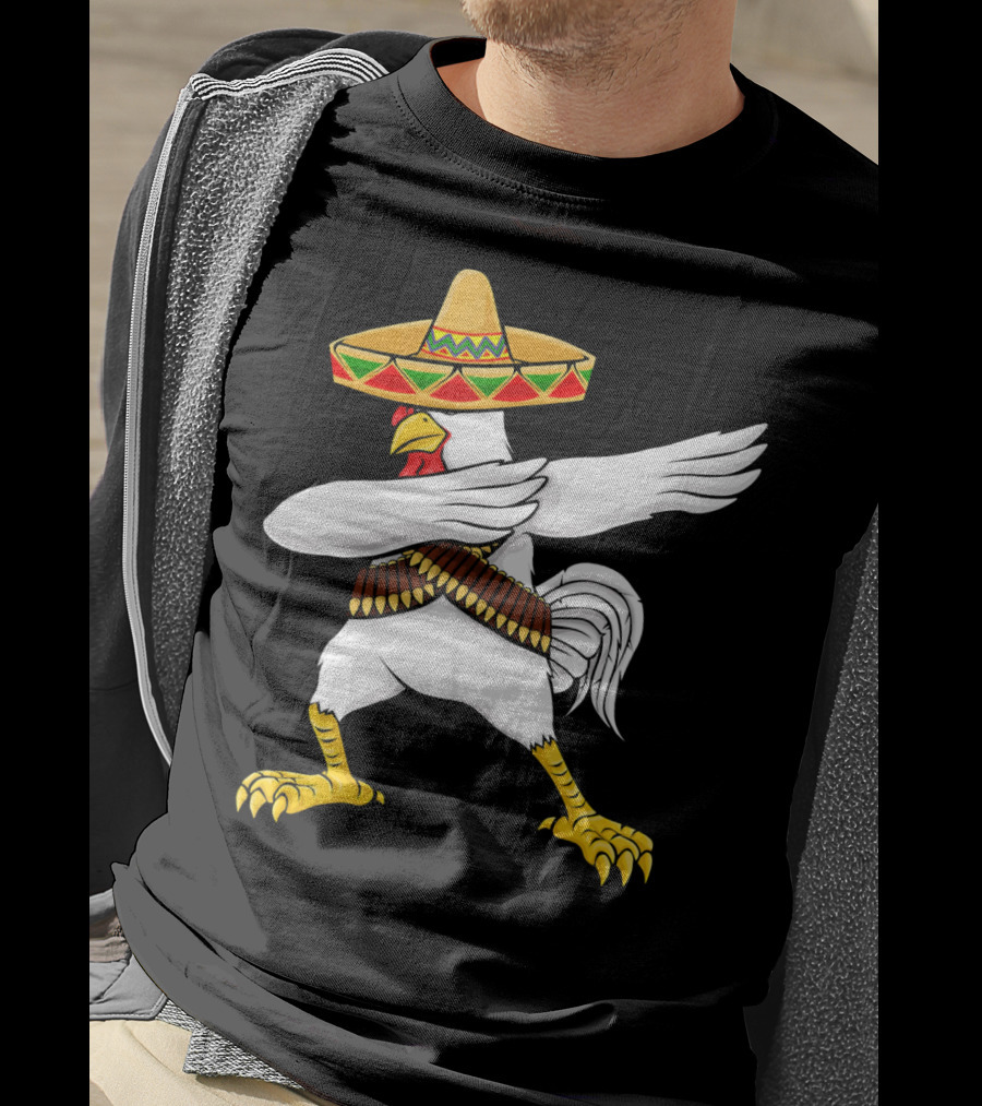 Cinco De Mayo Chicken Sombrero Dabbing Dab T-Shirt