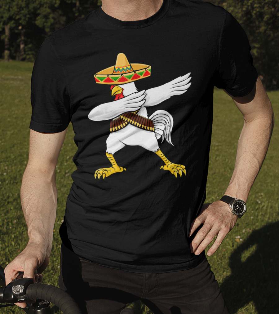 Cinco De Mayo Chicken Sombrero Dabbing Dab T-Shirt
