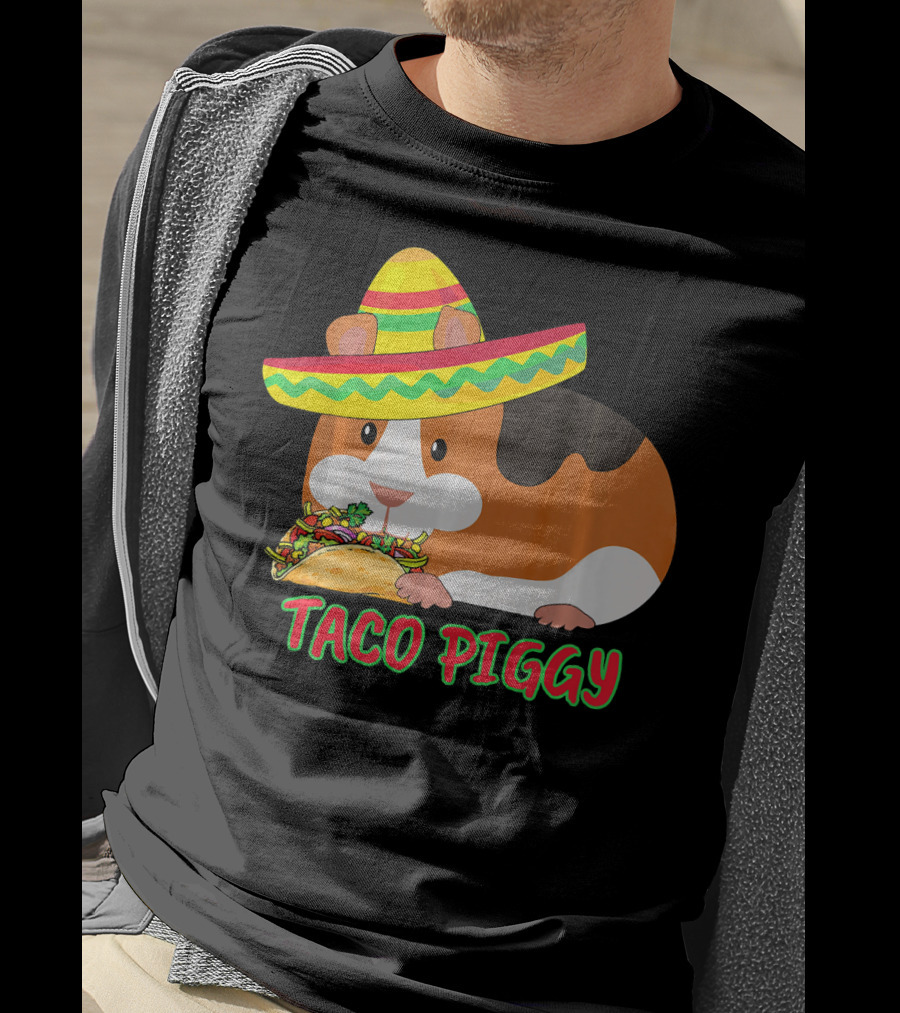 Cinco De Mayo Taco Piggy Guinea Pig With Sombrero T-Shirt