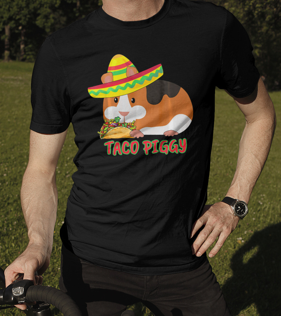 Cinco De Mayo Taco Piggy Guinea Pig With Sombrero T-Shirt
