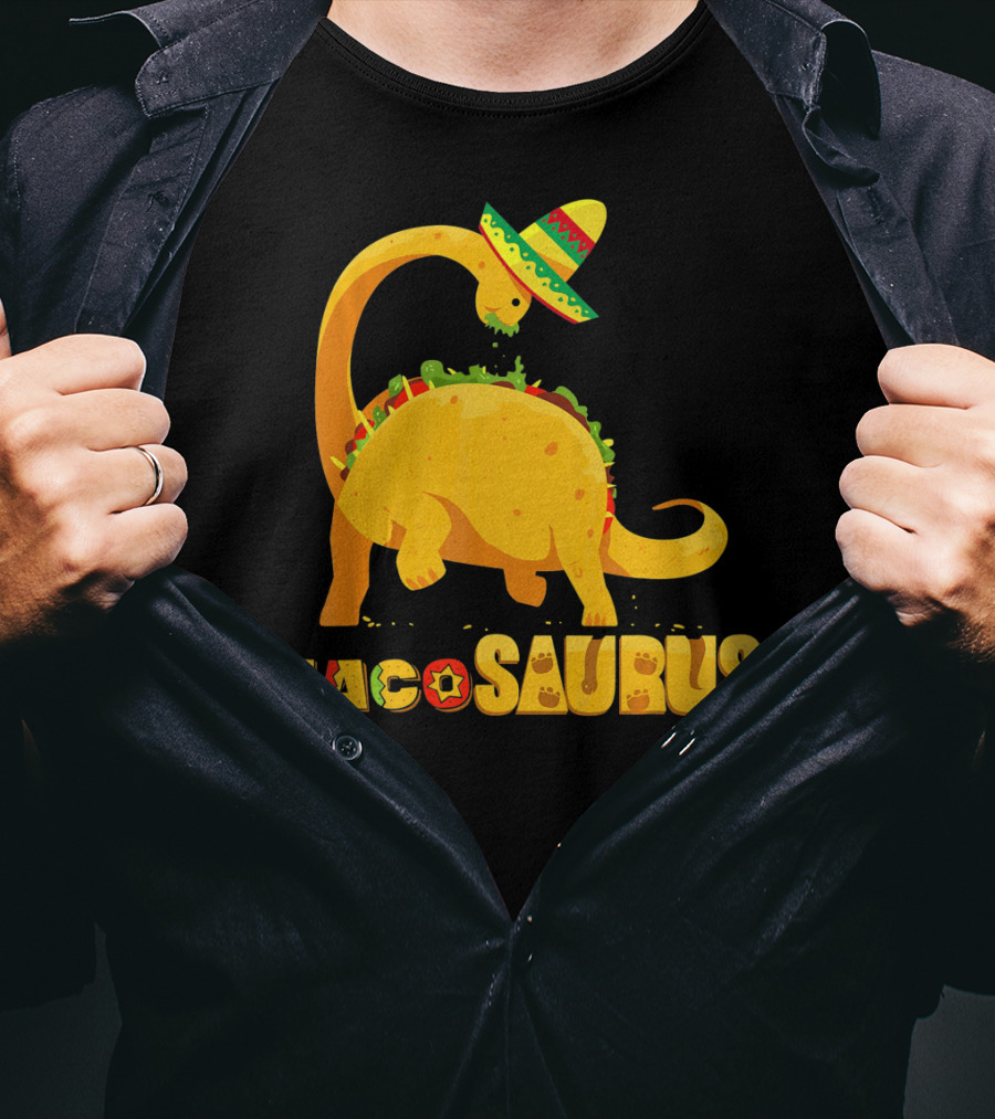 Tacosaurus Funny Cinco De Mayo Mexican Taco Dino T-Shirt