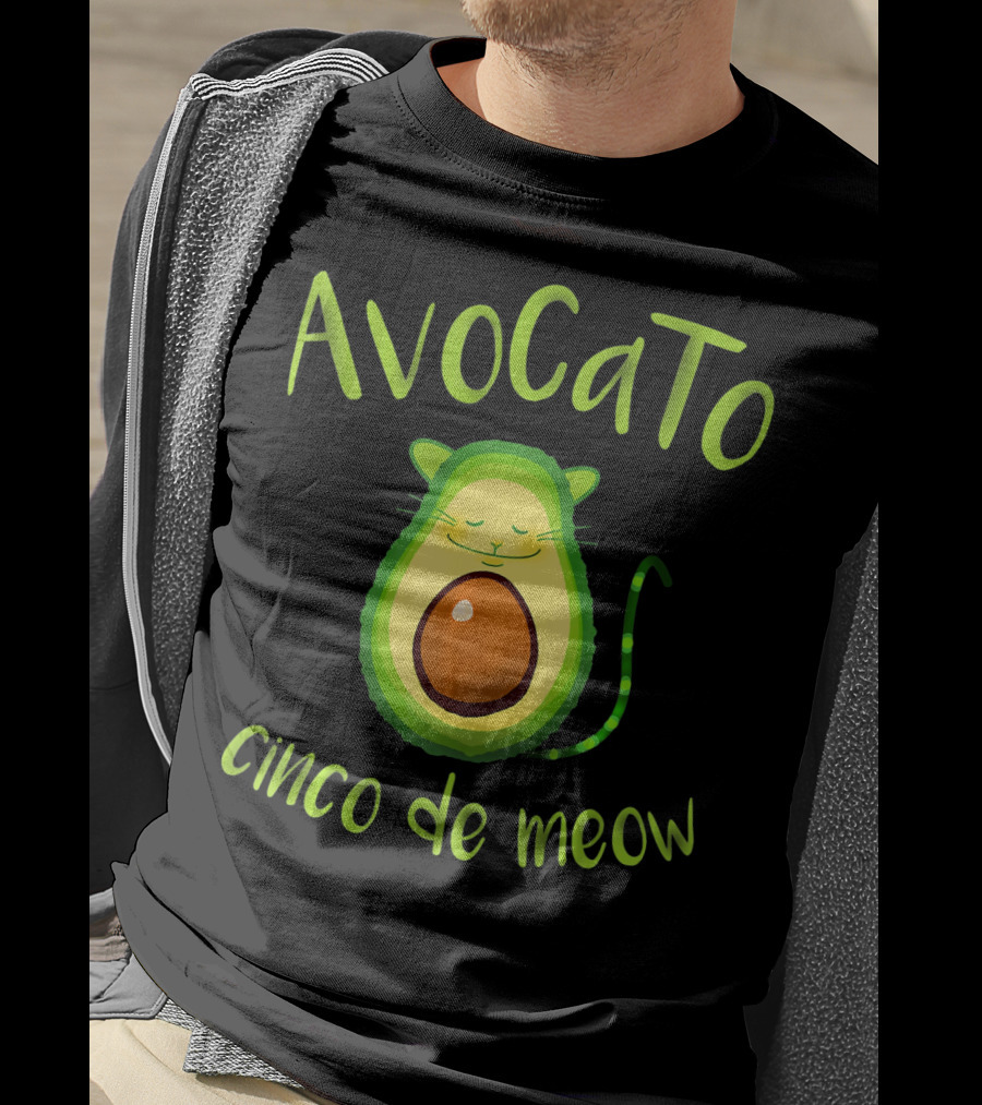 Avocato Cinco De Meow Avocado Cat Fusion T-Shirt