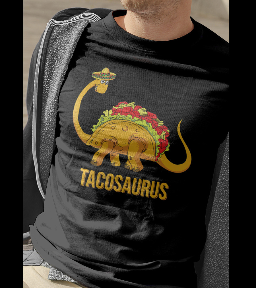 Tacosaurus Funny Cinco De Mayo Dinosaur Sombrero Tac T-Shirt