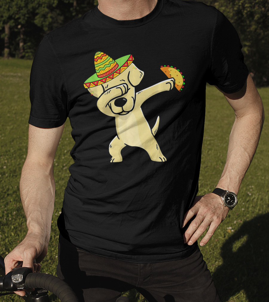 Labrador Retriever Dabbing With Taco And Sombrero T-Shirt