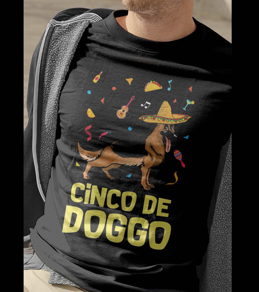 Cinco De Doggo Taco Sombrero German Shepherd T-Shirt