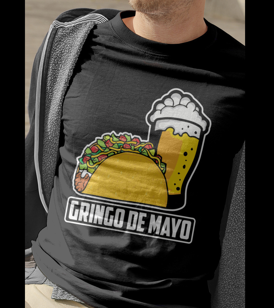 Gringo De Mayo Taco Beer Pun Cinco De Mayo T-Shirt