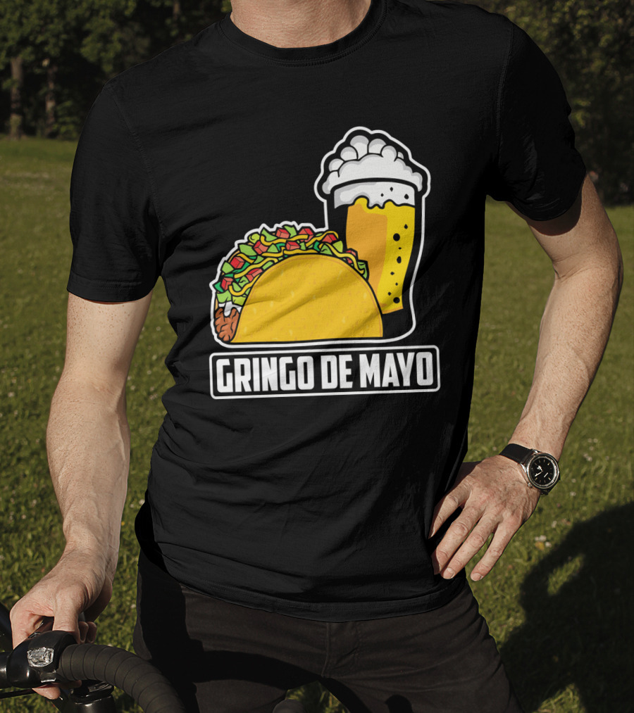 Gringo De Mayo Taco Beer Pun Cinco De Mayo T-Shirt