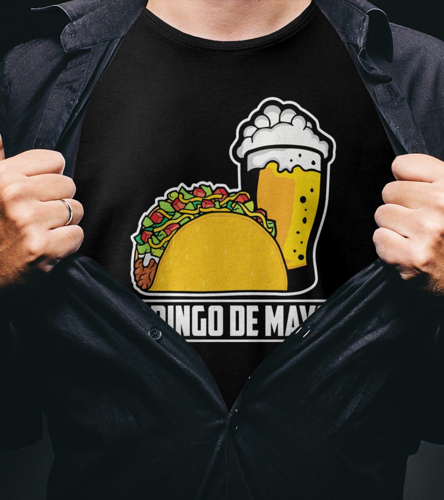 Gringo De Mayo Taco Beer Pun Cinco De Mayo T-Shirt