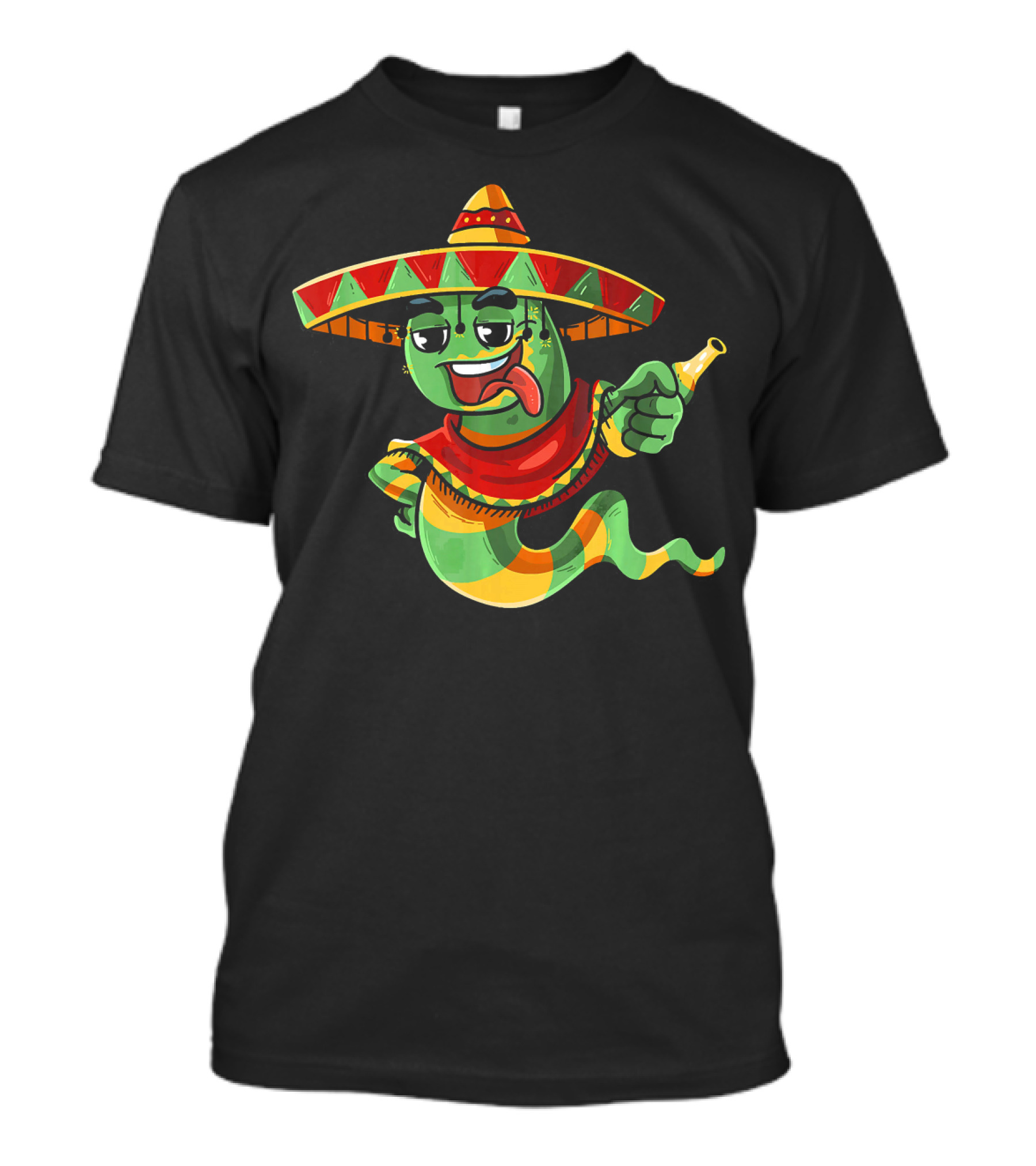Cinco De Mayo Sombrero Mexican Tequila Worm Fiesta T-Shirt