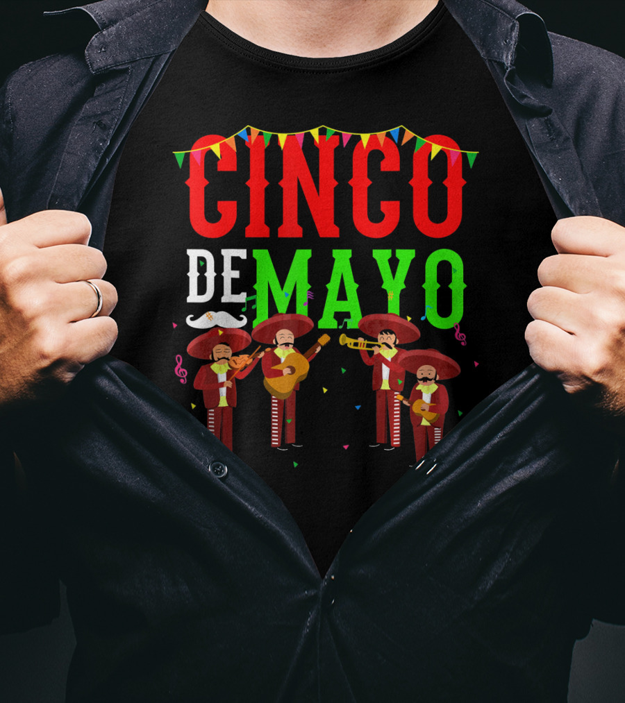 Cinco De Mayo Mariachi Men Mexico T-Shirt