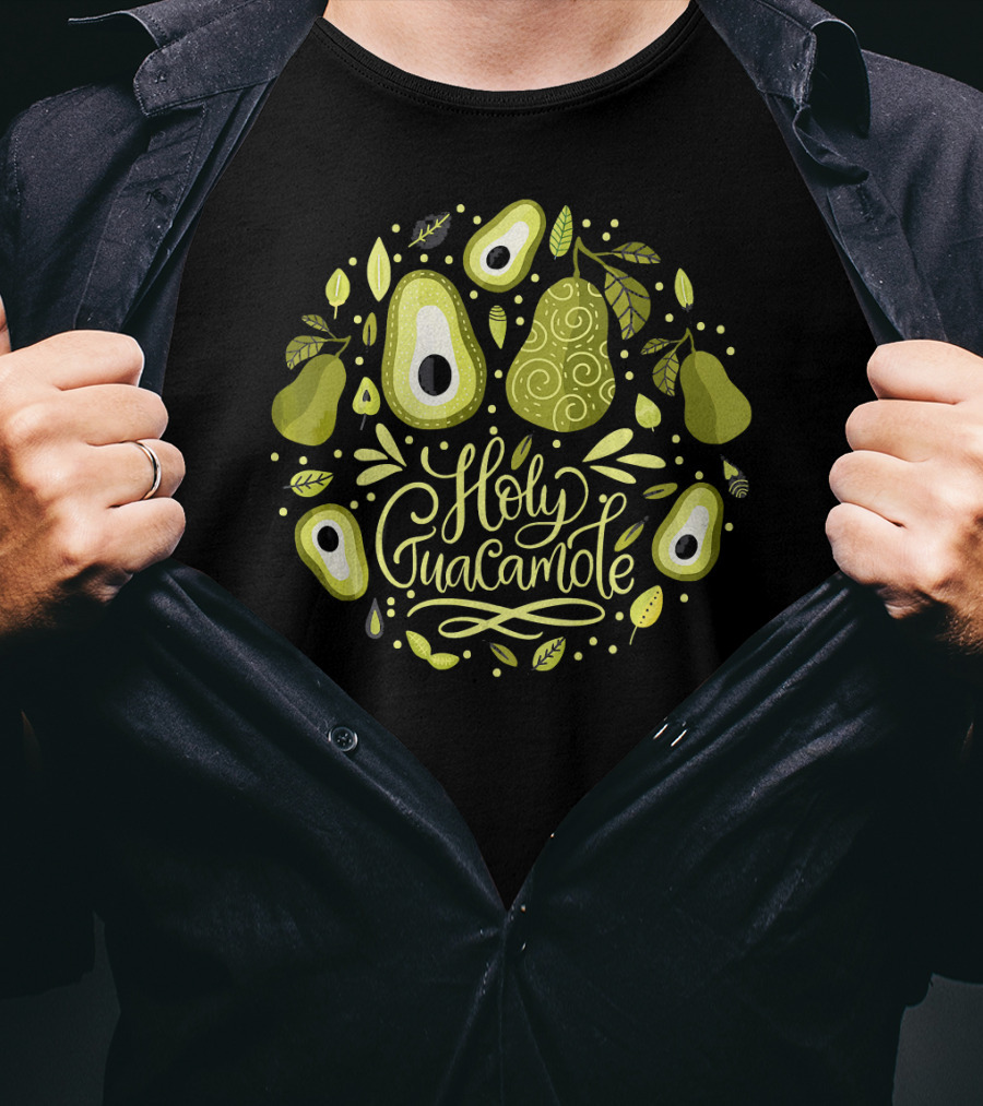 Holy Guacamole Avocado Lover Vegan Delight T-Shirt