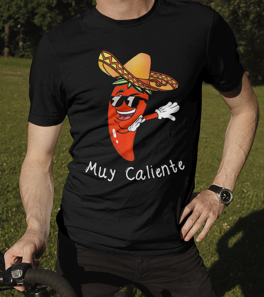 Muy Caliente Dabbing Jalapeno Cinco De Mayo T-Shirt
