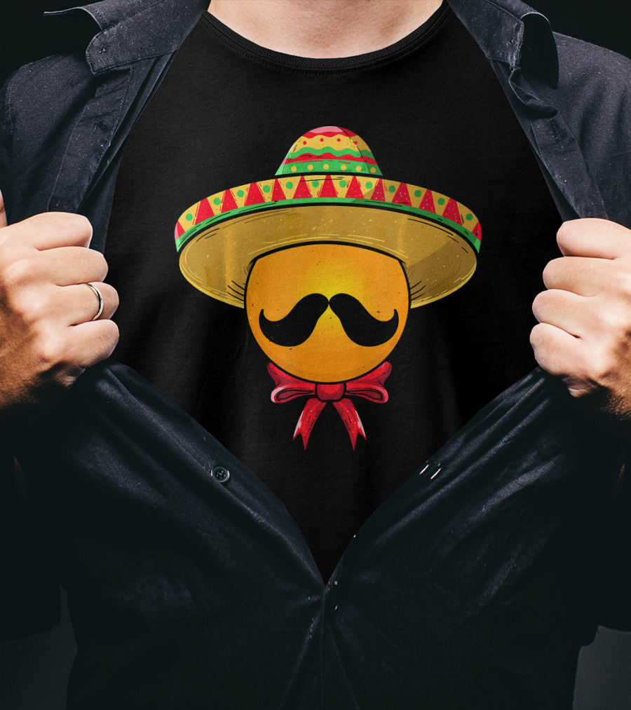 Cinco De Mayo Mexican Sombrero Ping Pong Mustache T-Shirt