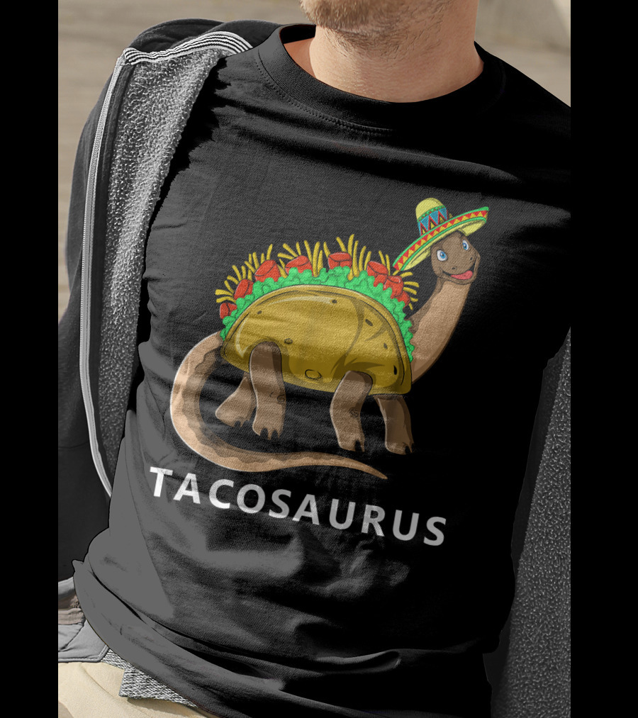 Tacosaurus Cool Dino Taco Sombrero Fiesta Cinco T-Shirt