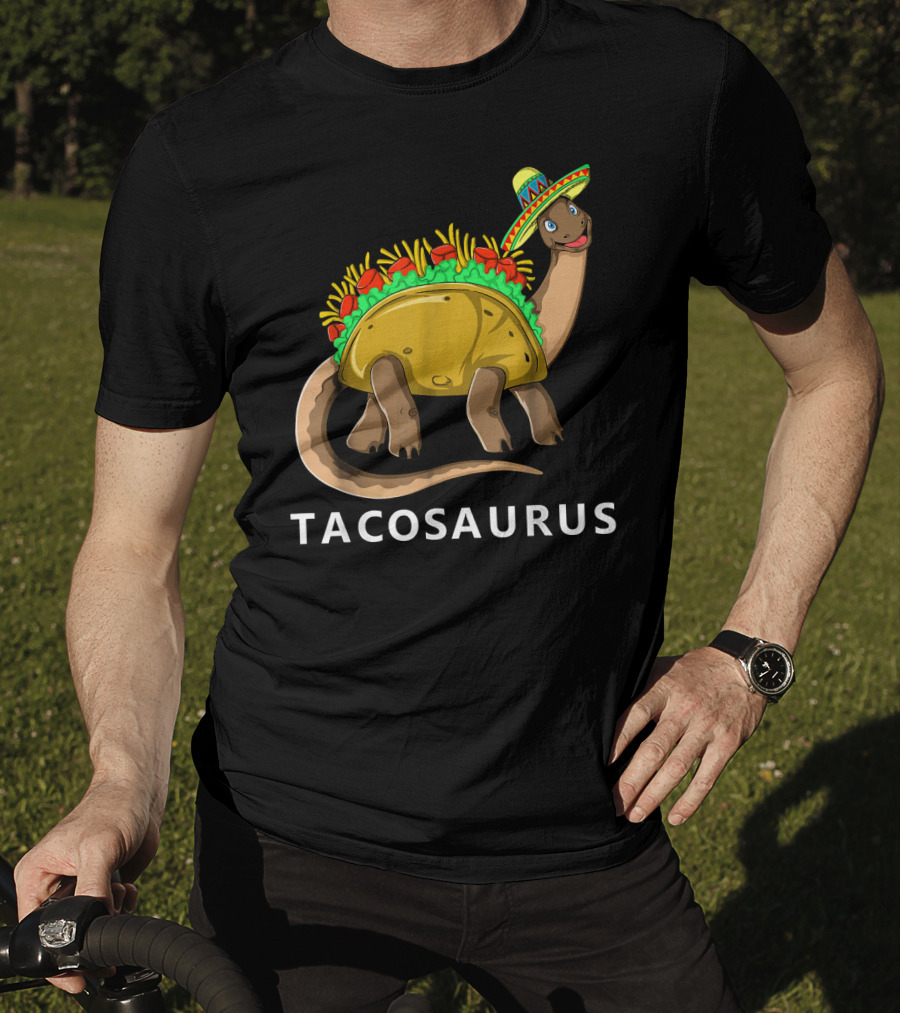 Tacosaurus Cool Dino Taco Sombrero Fiesta Cinco T-Shirt