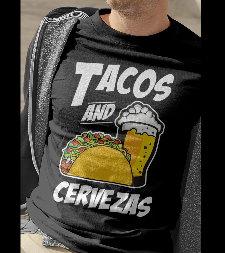 Tacos And Cervezas Funny Cinco De Mayo T-Shirt