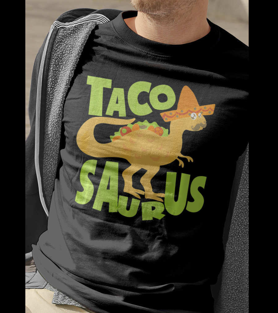 Cinco De Mayo Taco Tacosa Dinosaur Tacosaurus Sombrero T-Shirt