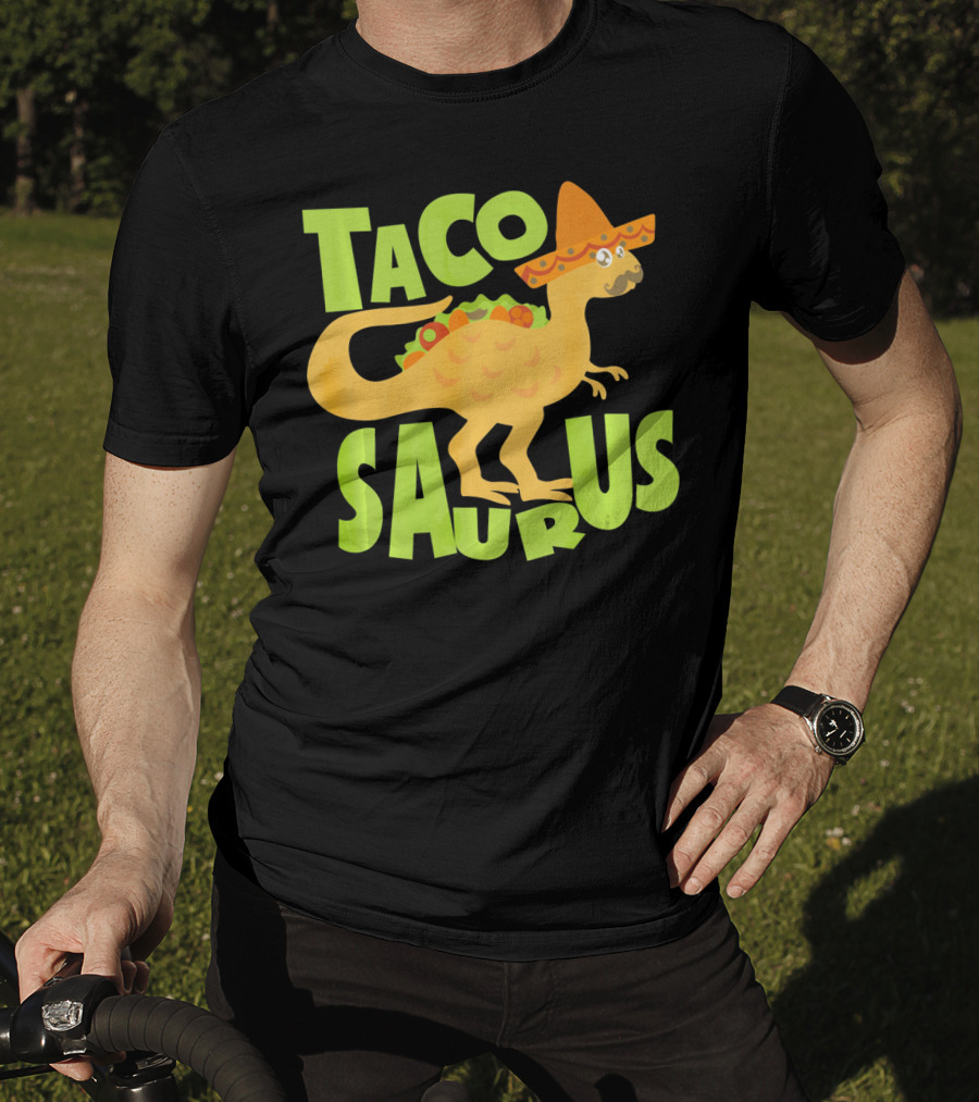 Cinco De Mayo Taco Tacosa Dinosaur Tacosaurus Sombrero T-Shirt