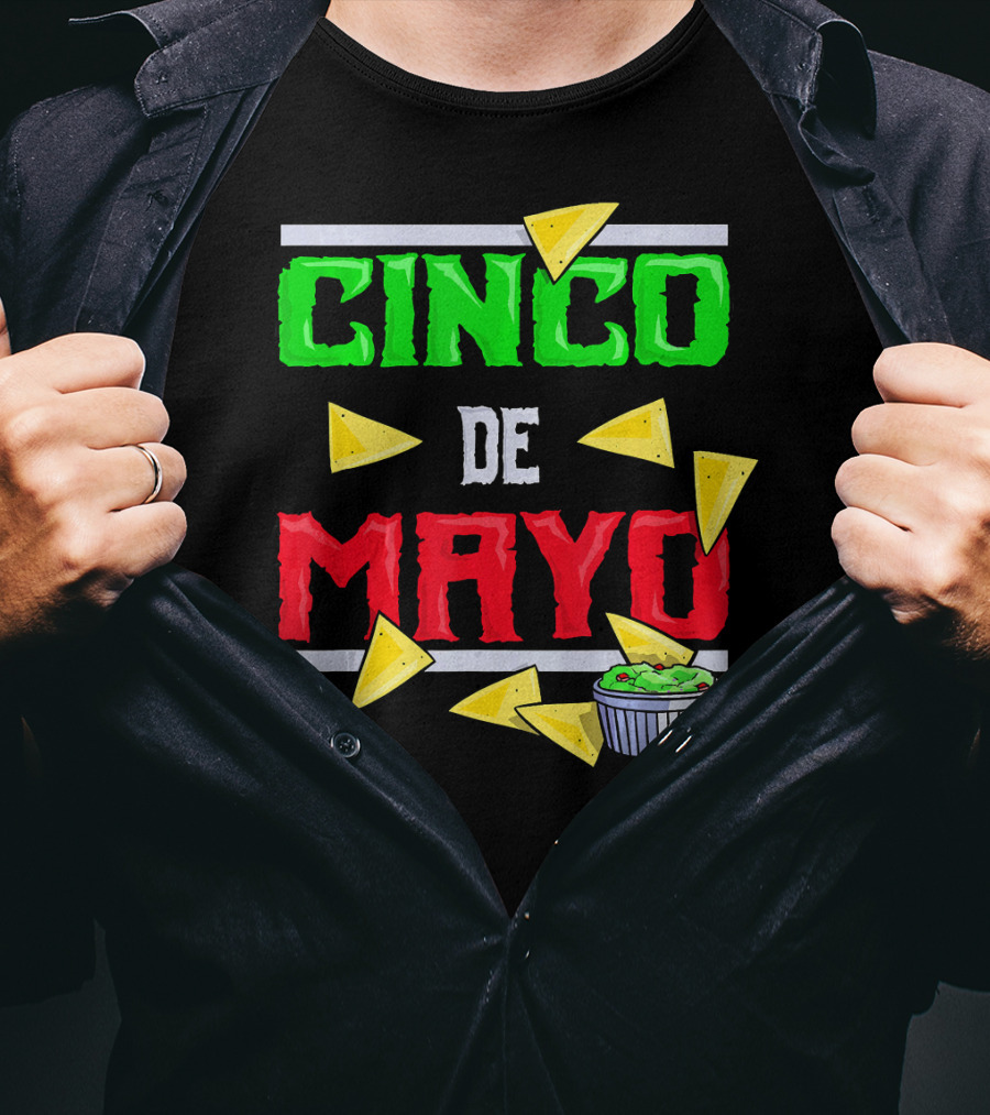 Cinco De Mayo Nacho Chips Guacamole Fiesta T-Shirt