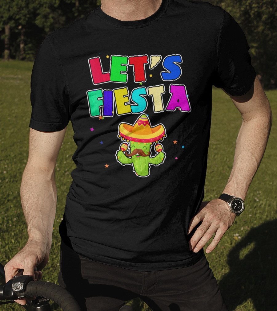 Let's Fiesta Cinco De Mayo Drinko Cactus Sombrero T-Shirt