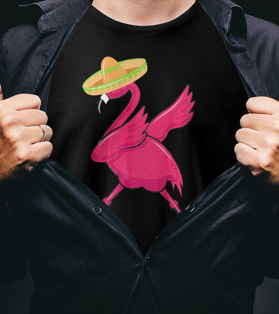 Flamingos De Mayo Cinco De Mayo Sombrero T-Shirt
