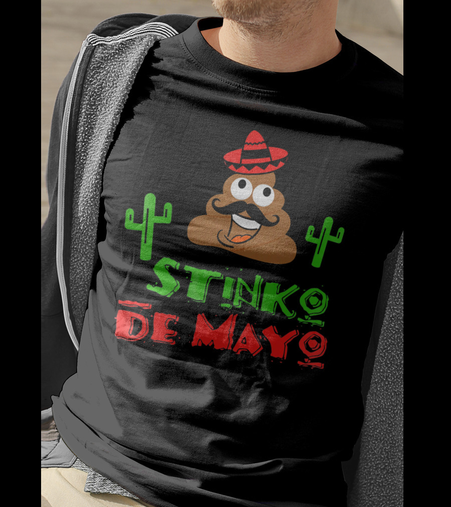 Stinko De Mayo Emoji Cactus Fun T-Shirt