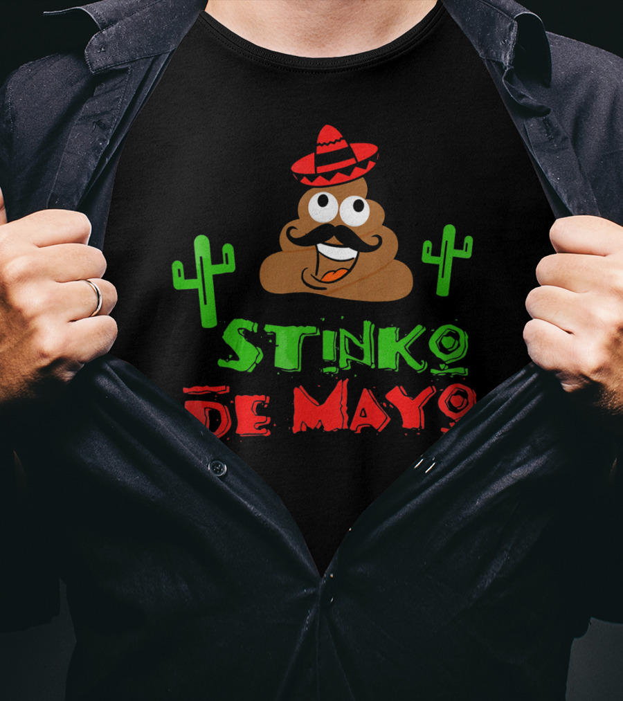 Stinko De Mayo Emoji Cactus Fun T-Shirt