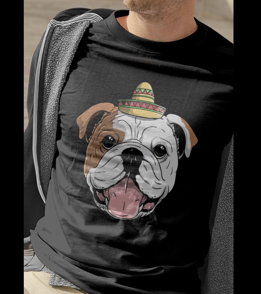 Boxer Dog Sombrero Cinco De Mayo Fiesta Fun T-Shirt