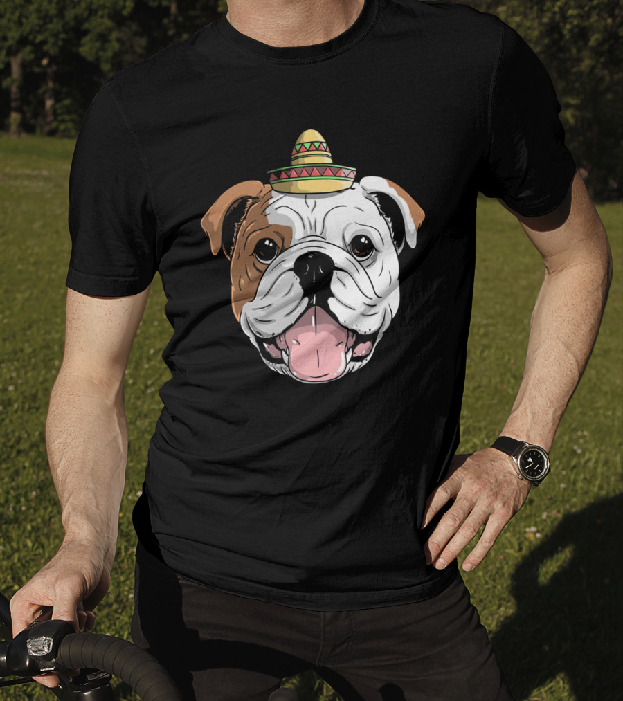 Boxer Dog Sombrero Cinco De Mayo Fiesta Fun T-Shirt