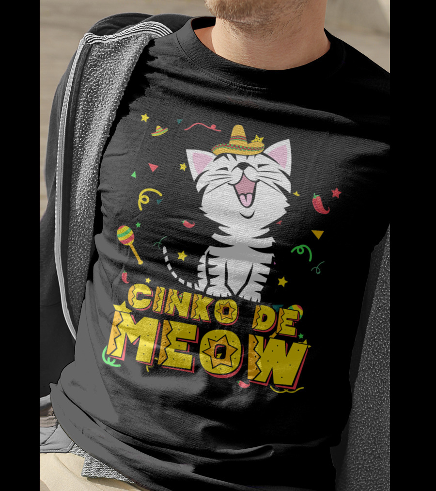 Cinco De Meow Cat Sombrero T-Shirt