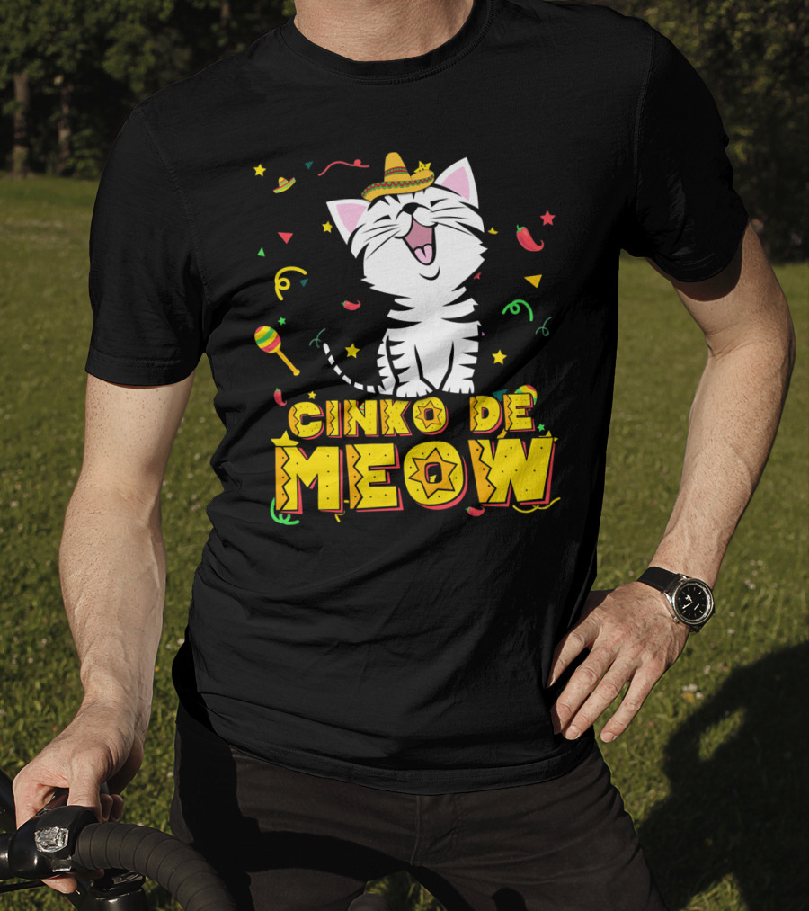 Cinco De Meow Cat Sombrero T-Shirt