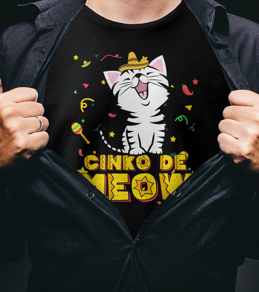 Cinco De Meow Cat Sombrero T-Shirt
