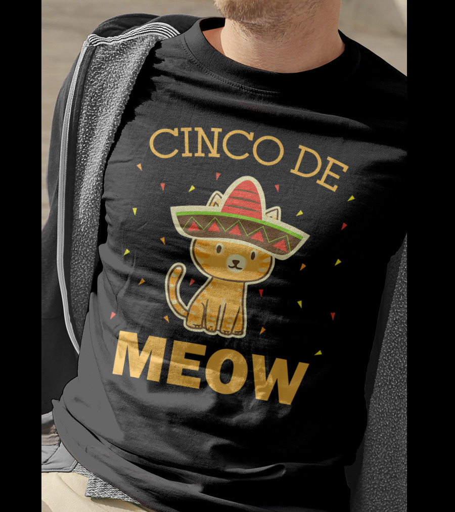 Cinco De Meow Cat Sombrero Kitten T-Shirt