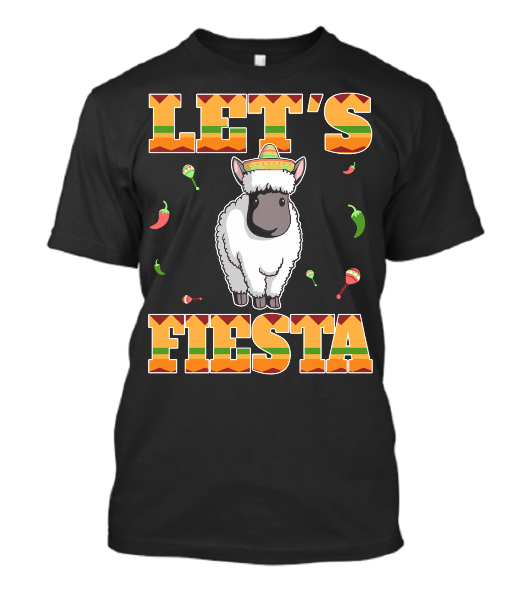 Let's Fiesta Sheep Cinco De Mayo Mexican T-Shirt