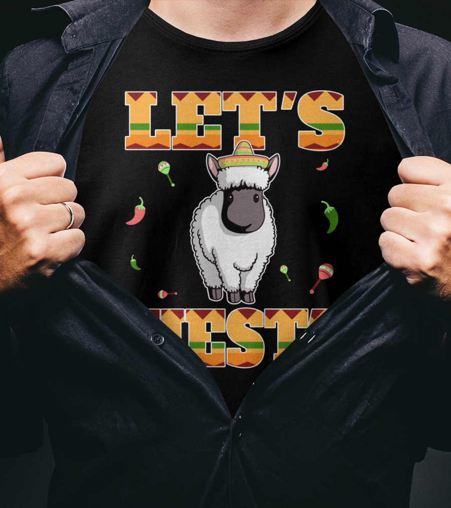 Let's Fiesta Sheep Cinco De Mayo Mexican T-Shirt