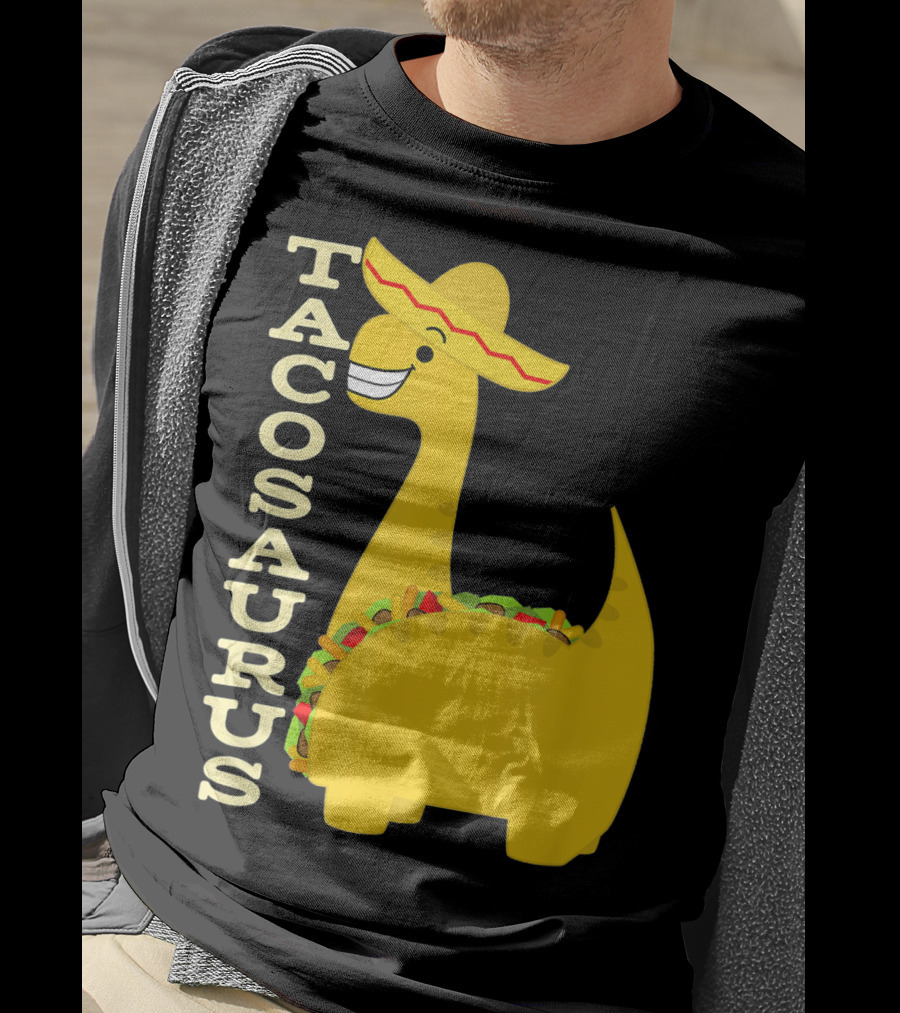 Cinco De Mayo Tacosaurus Dinosaur With Sombrero T-Shirt