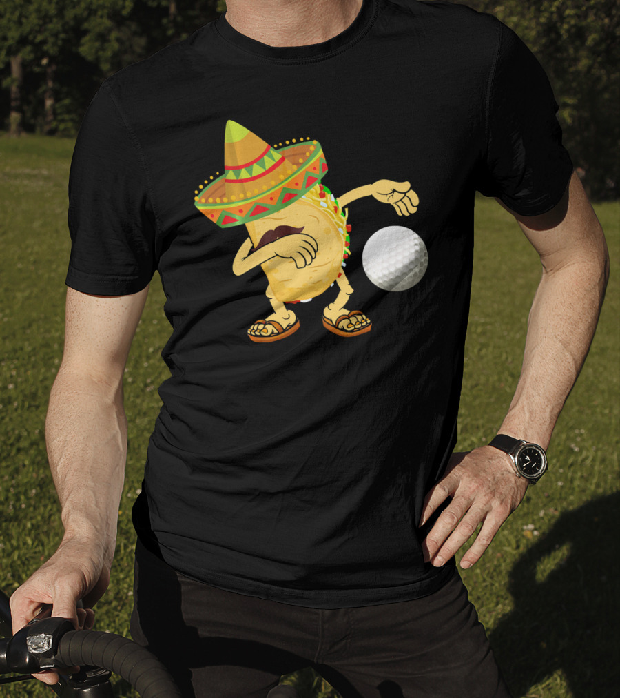 Dabbing Golf Taco Dab Funny Cinco Sombrero Dance T-Shirt