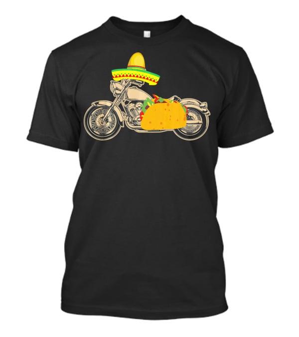 Cinco De Mayo Motorcycle Taco Sombrero Rider T-Shirt
