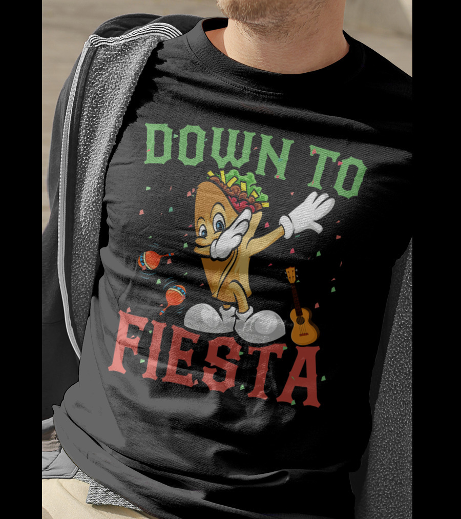 Down To Fiesta Dabbing Burrito Funny Cinco De Mayo T-Shirt