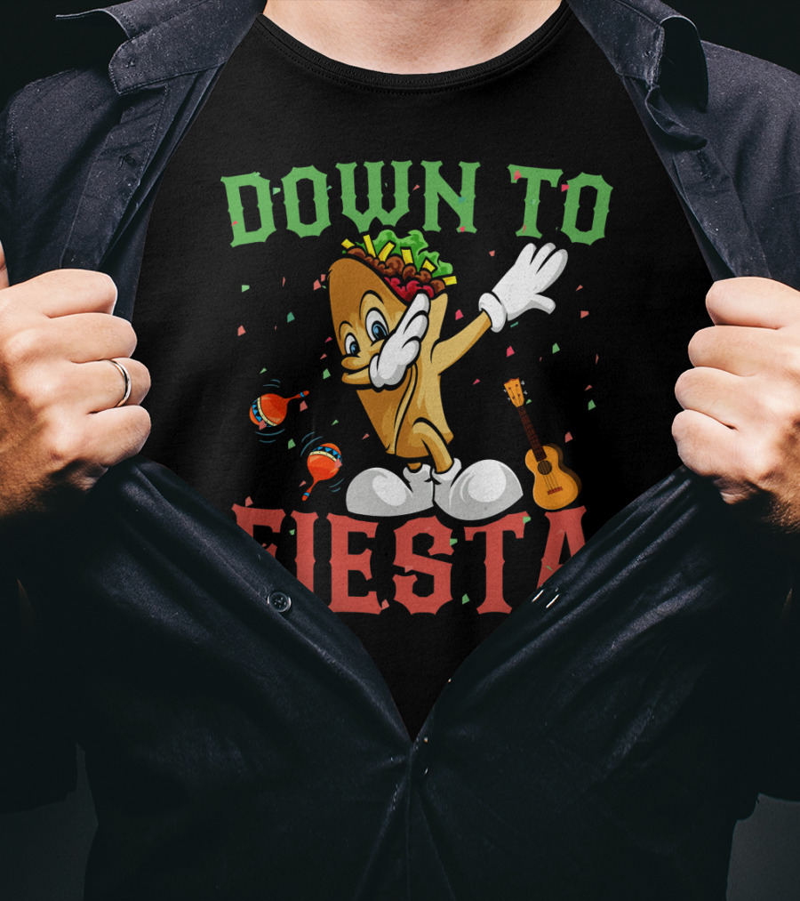 Down To Fiesta Dabbing Burrito Funny Cinco De Mayo T-Shirt