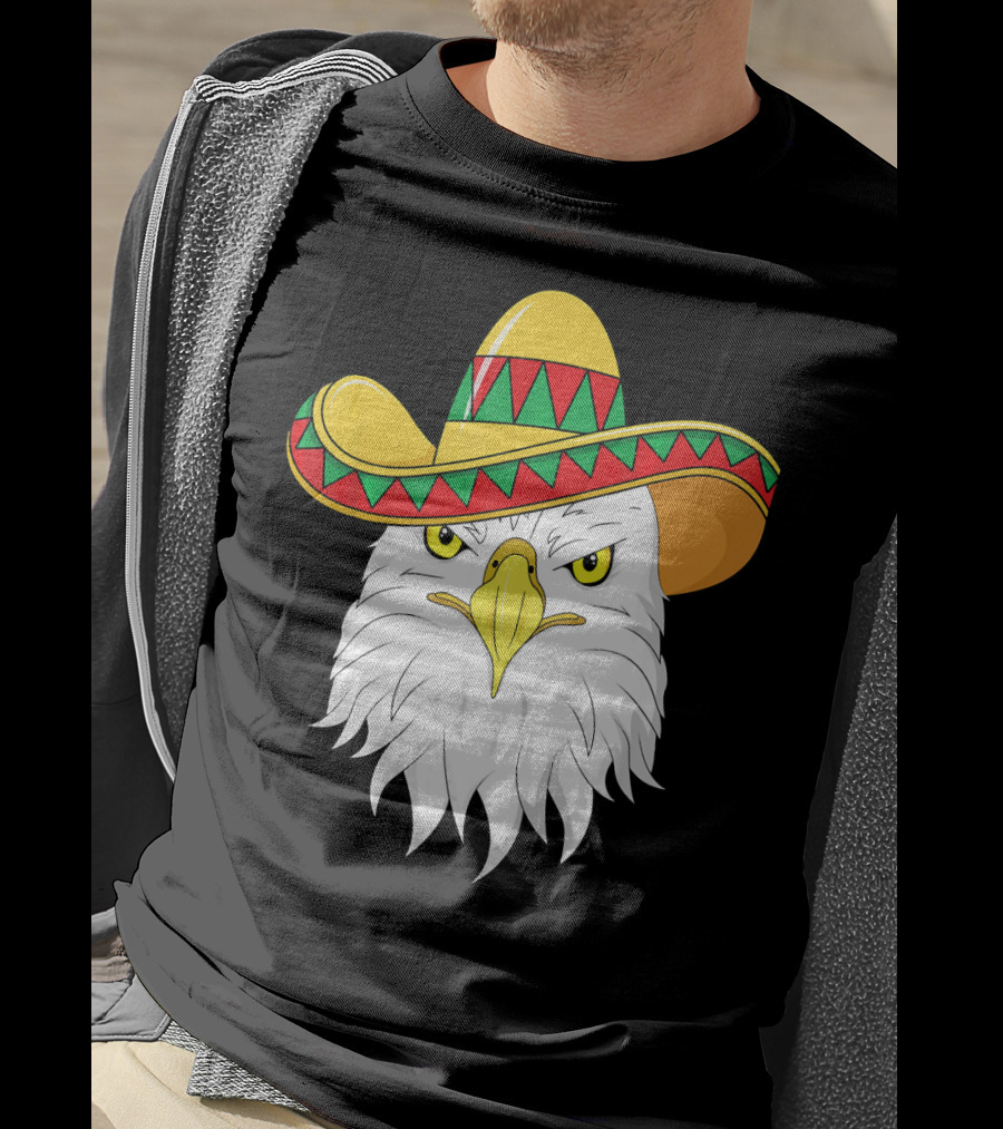 Cinco De Mayo Eagle With Sombrero America Kids T-Shirt