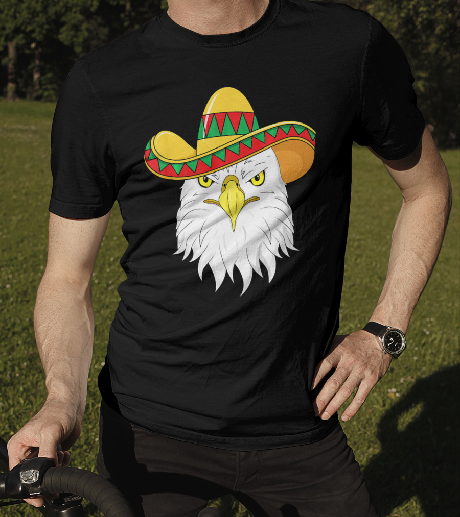 Cinco De Mayo Eagle With Sombrero America Kids T-Shirt