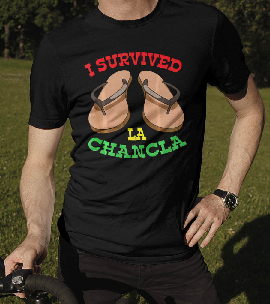 Funny Cinco De Mayo Mexican Saying I Survived La Chancla T-Shirt