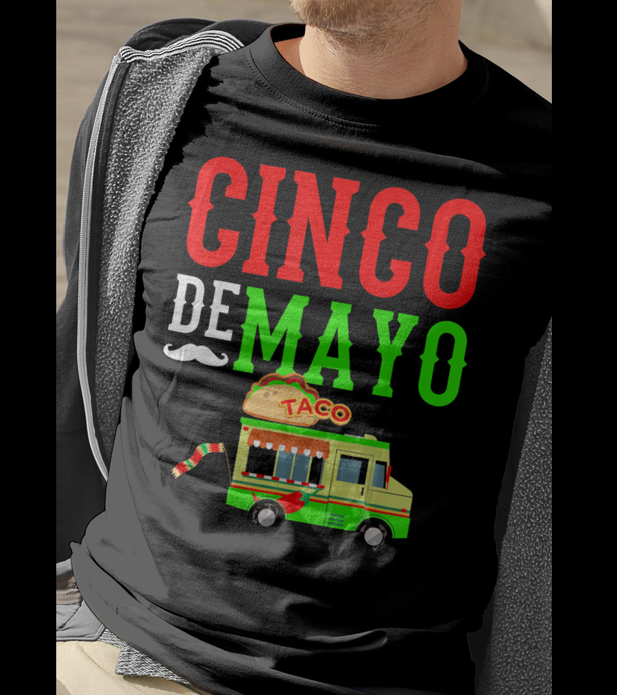 Cinco De Mayo Taco Bus Funny Mexico T-Shirt
