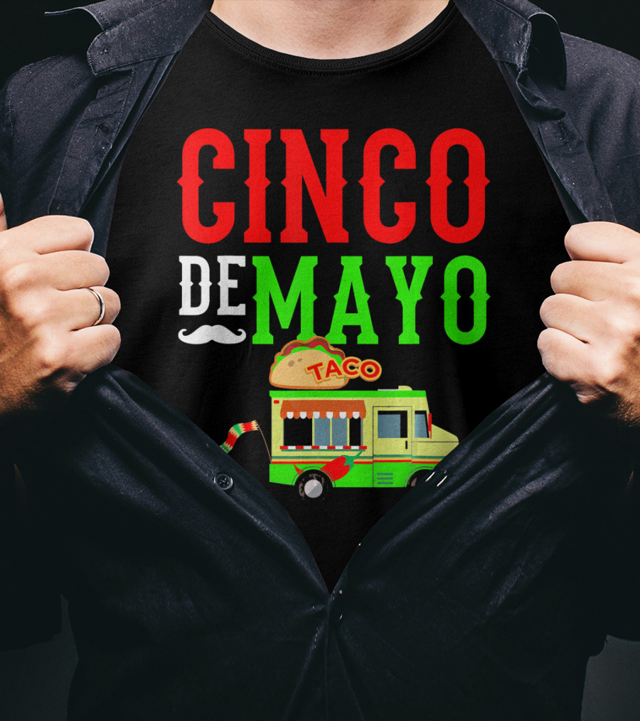 Cinco De Mayo Taco Bus Funny Mexico T-Shirt