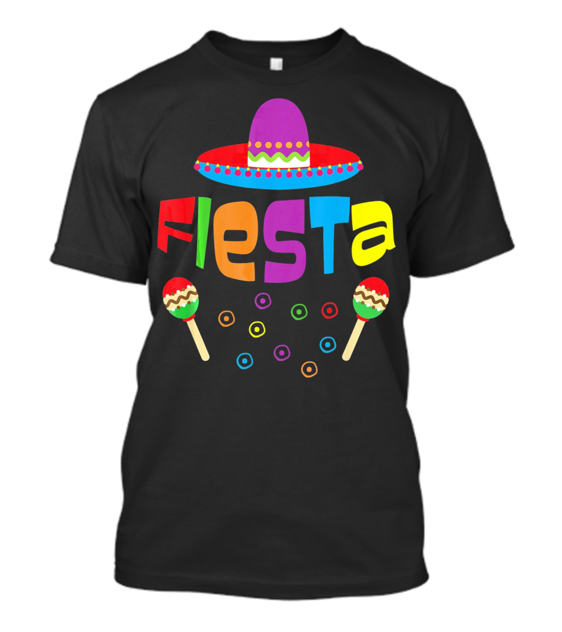Fiesta Sombrero And Maracas T-Shirt