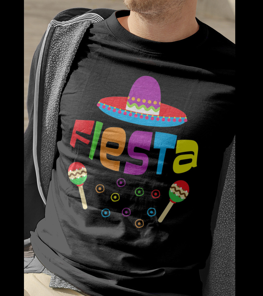 Fiesta Sombrero And Maracas T-Shirt